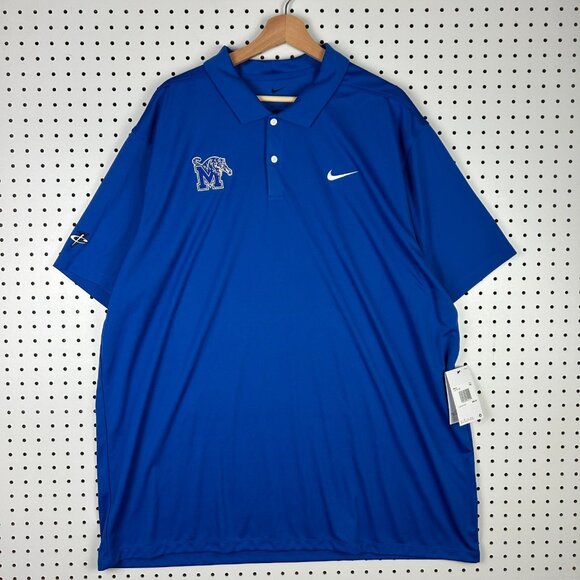 Nike 1 Cent Memphis Tigers Polo 3XL NWT Blue Basketball Penny Hardaway Coach - Picture 1 of 6